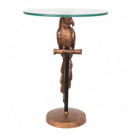 Stolik z Papugą i Szklanym Blatem Clayre & Eef