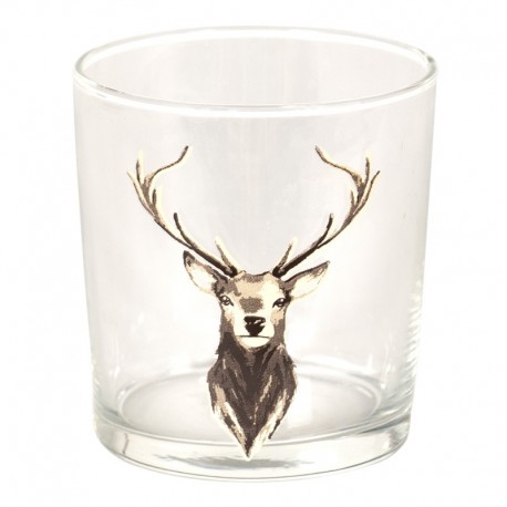 Szklanki/Lampioniki w Stylu Skandynawskim z Jeleniem B Clayre & Eef