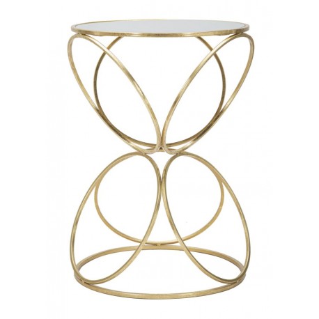 Złoty Stolik Glamour Circly Mauro Ferretti