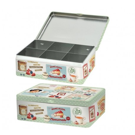 Metalowy Pojemnik na Herbatę Vintage