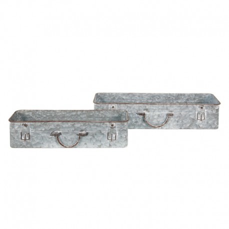 Metalowe Osłonki Na Kwiaty Walizki 2 szt. Clayre & Eef