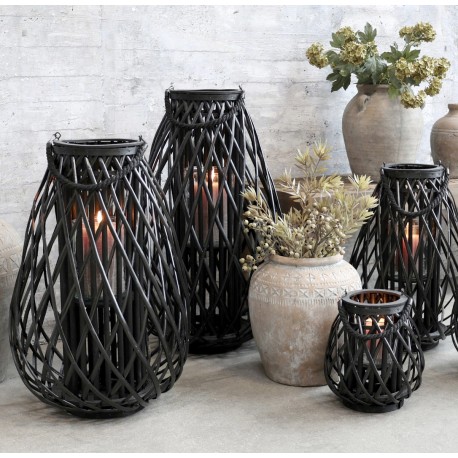 Lampion Latarnia Chic Antique Duży Szary A