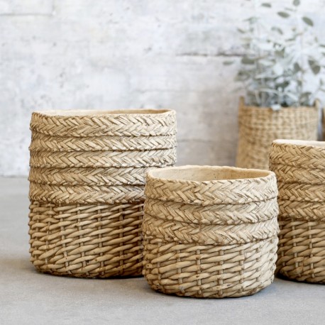 Osłonka Na Doniczkę Chic Antique Faktura Rattanu Corte A