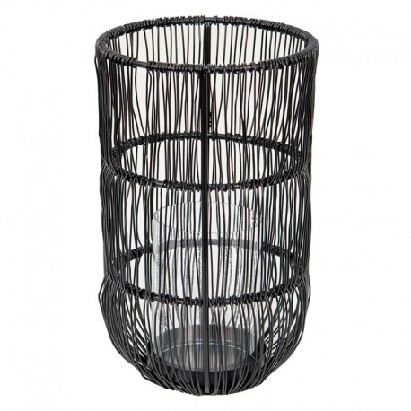 Czarny Lampion Na Tealight Druciany Clayre & Eef