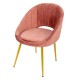 Krzesło Glamour Welur Różowe Clayre & Eef