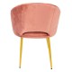 Krzesło Glamour Welur Różowe Clayre & Eef