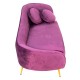 Sofa Welurowa Glamour Fioletowa Clayre & Eef