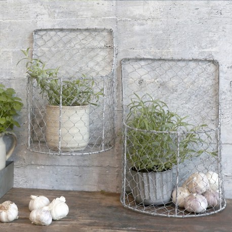 Metalowe Kosze Ścienne Chic Antique 3 szt.