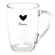 Szklane Kubki w Serca F Clayre & Eef