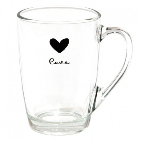 Szklane Kubki w Serca F Clayre & Eef
