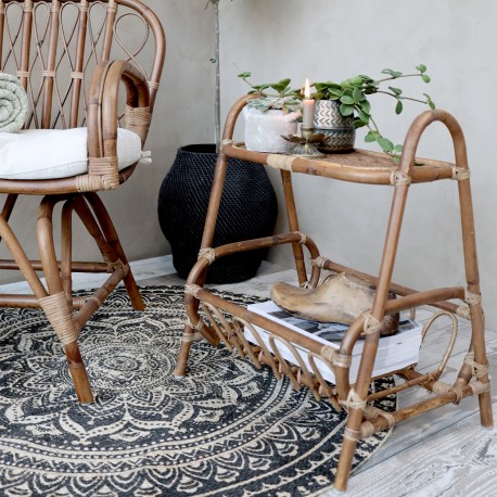 Rattanowy Stolik/Kwietnik/Gazetnik Chic Antique Anor