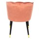 Krzesło z Welurowym Obiciem Różowe Clayre & Eef