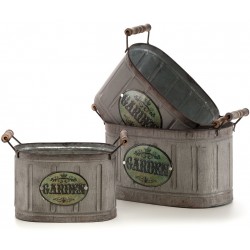 Metalowe Osłonki Na Doniczki Aluro Mazine D - 3szt.