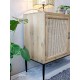 Szafka Nocna Boho Chic Antique z Rattanowymi Frontami
