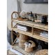 Rattanowa Ławka Chic Antique z Półkami