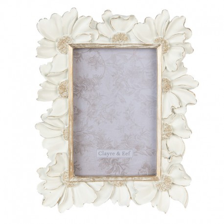Ramka Na Zdjęcie Białe Kwiaty Clayre & Eef