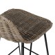 Krzesło Barowe z Rattanowym Siedziskiem Clayre & Eef