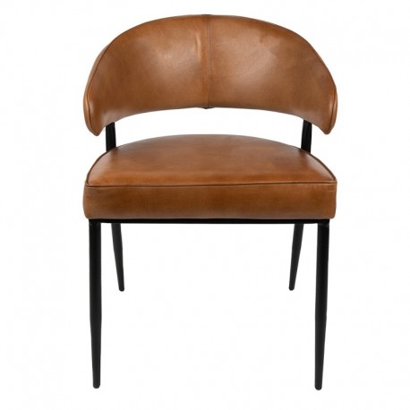 Krzesło Ze Skórzanym Obiciem F Clayre & Eef