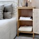 Szafka Nocna Boho Chic Antique z Rattanowymi Frontami
