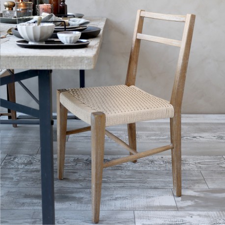 Stołek z Plecionym Siedziskiem Chic Antique Limoges