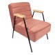 Welurowy Fotel Relax Różowy Clayre & Eef