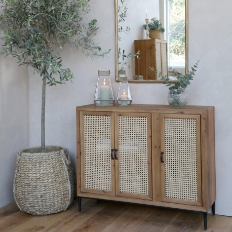 Komoda Boho Chic Antique z Rattanowymi Frontami A