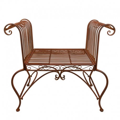 Metalowe Krzesło/Stołek w Stylu Prowansalskim Clayre & Eef