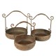 Metalowe Misy/Kwietniki Prowansalskie 3 szt. Clayre & Eef