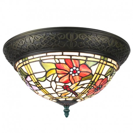 Lampa Tiffany Plafon Kolorowa B Clayre & Eef