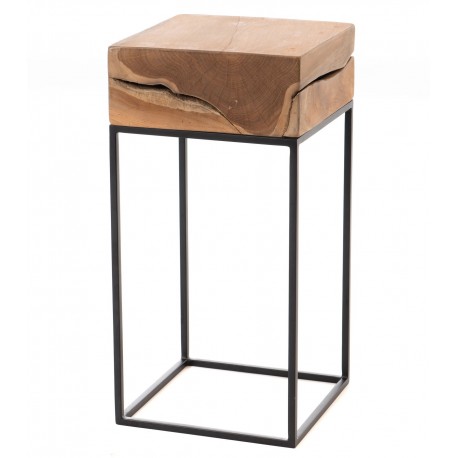 Stolik Loft z Rustykalnym Blatem Ottavia A