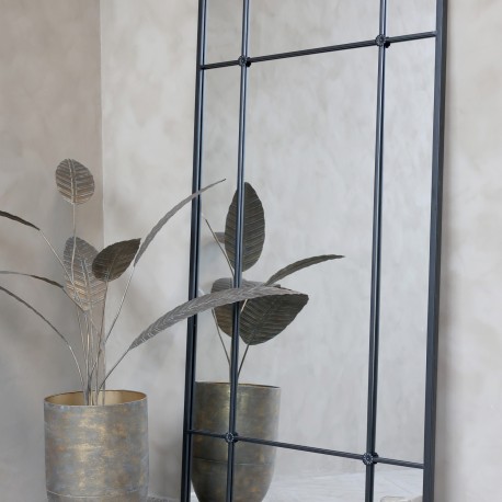 Duże Lustro Okno w Metalowej Ramie Chic Antique A