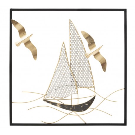 Dekoracja Ścienna Metalowe Łódka Mauro Ferretti