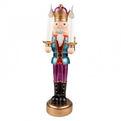 Figurka Świąteczna z Lampkami Dziadek Do Orzechów 41 cm Clayre & Eef