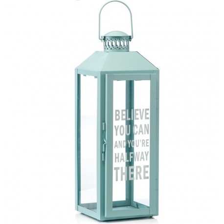 Błękitny Lampion Metalowy 1