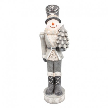 Wysoka Figurka Świąteczna Bałwanek 82 cm Clayre & Eef
