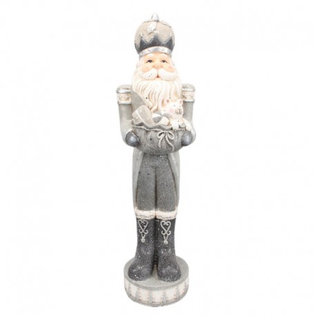 Wysoka Figurka Świąteczna Mikołaj 82 cm Clayre & Eef