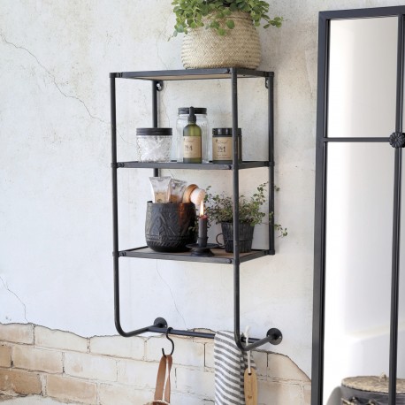 Szafka Ścienna Chic Antique Industrialna z Drążkiem