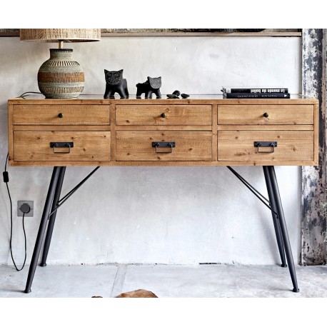 Konsola Loft z Przeszklonym Blatem Cabin A