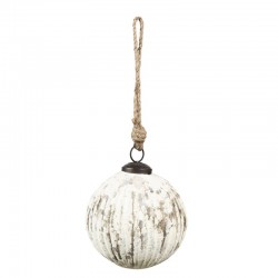 Szklana Bombka Beżowo-Brązowa A Clayre & Eef