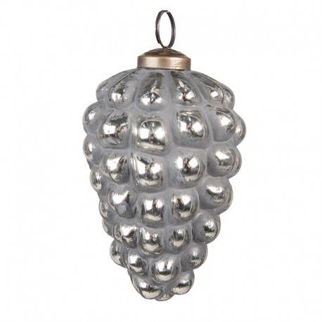 Szklane Bombki Srebrno-Szare A Clayre & Eef
