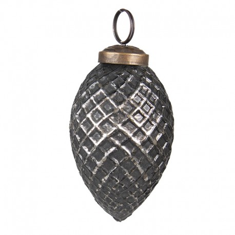 Szklane Bombki Srebrno-Szare C Clayre & Eef