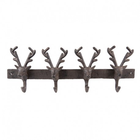 Żeliwny wieszak ścienny skandynawski Jelenie Clayre & Eef