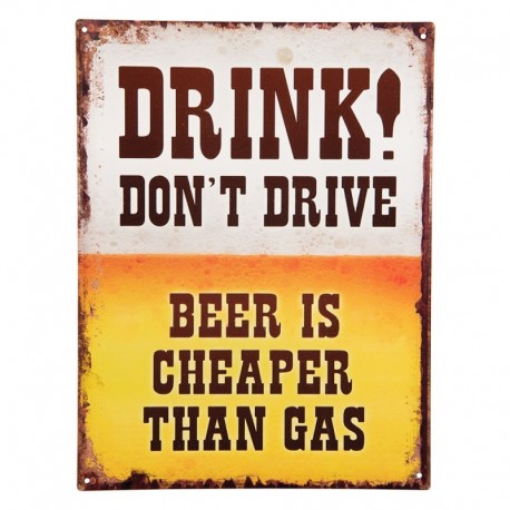 Metalowa Tabliczka Vintage Piwo D Clayre & Eef