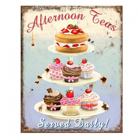 Metalowa Tabliczka Retro Babeczki A Clayre & Eef