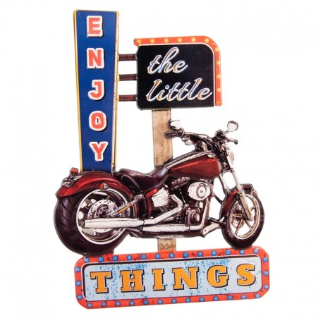 Duża Tablica Retro Motocykl Clayre & Eef