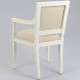 Krzesło Prowansalskie Białe z Podłokietnikami