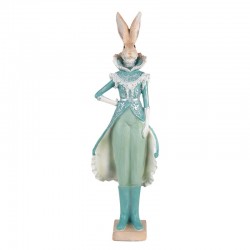 Figurka Zająca w Turkusowym Ubraniu 44 cm Clayre & Eef