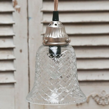 Szklana Lampa Chic Antique Dzwonek B