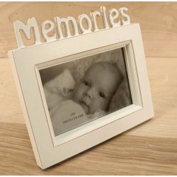 Biała Ramka Drewniana Baby