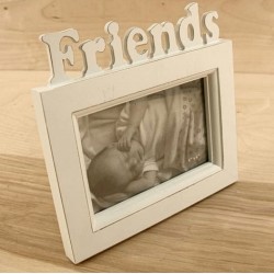 Biała Ramka Drewniana Friends